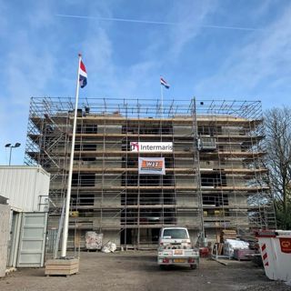 Bouwplaats van een woongebouw