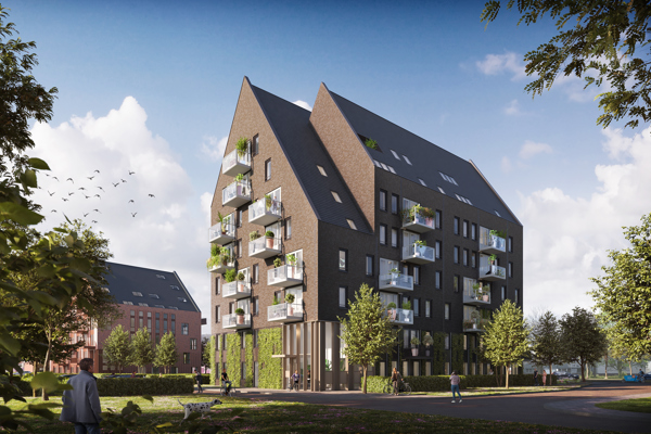 Art impressie woongebouw Rozenbuurt