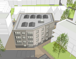 Art impressie woongebouw Kop West